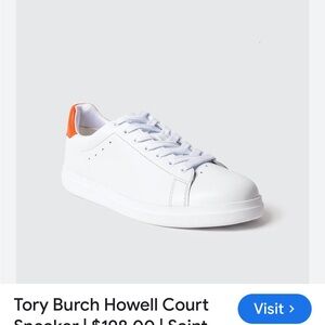 Tory Burch Howell White Leather Sneakers